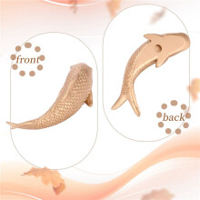 2Pcs Resin Carp Golden Fish Wall Hanging Ornament Personality Fish Figurine for Home Restaurant Background Wall Decor