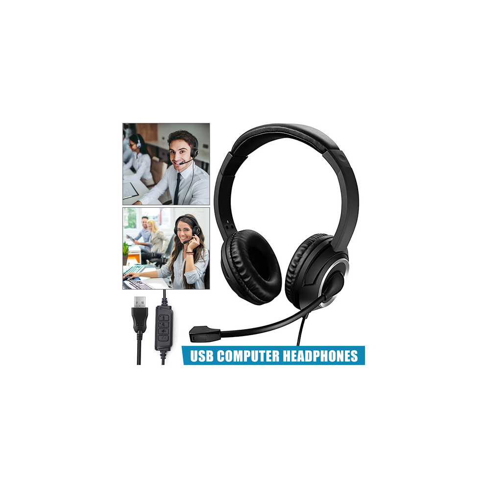 Photos - Headphones USB Wired Headset  with Microphone for PC Computer Laptop Calling