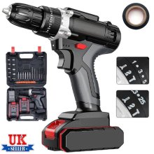 48V Cordless Hammer Drill Set Electric Impact Driver Screwdriver + 2x Battery UK
