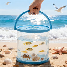 (1PCS-Blue) [Kleiner Versandbehälter] 2 Stück/1 Stück faltbarer, durchsichtiger Kunststoff-Aquarium |Tragbarer Aquariumtank mit Abdeckung,