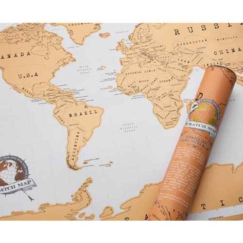 Large Size Scratch Off World Map Poster Personalized Travel Vacation Log Gift UK