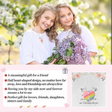 Valentine's Day4Pcs Best Friend Necklace BFF Half Heart Magnetic Necklaces Friendship Bracelets Forever Pendant Necklaces for Women Girls Boys Jewelry