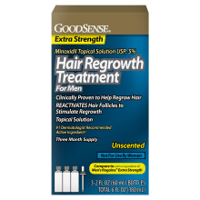 GoodSense Minoxidil Topical Solution USP 5% Hair Regrowth Treatment for Men 6 Fluid Ounce for Male Pattern Baldness