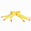 1 Pair Yellow Cock Leg Warmers 1