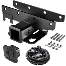 TYGER Towing Combo: 2inch Receiver Hitch & Wiring Harness & Hitch Cover Fits 2007-2018 Wrangler JK 2Dr & 4Dr (Exclude 2018 JL Models)