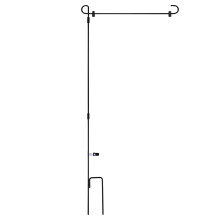 Garten Flaggen StäNder Metall Garten Flaggen StäNder mit Garten Flaggen Stopper Anti-Wind Clip für Dekorative Garten Flagge im Freien