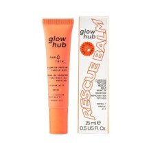 Glow Hub Mango & Castor Oil Plumping Peptide Rescue Balm 15ml Restores Dry Lips