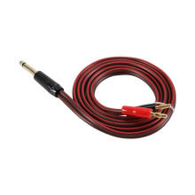 1/4 TS auf Bananenstecker, 6,35 Mm TS Phono auf Bananenstecker Lautsprecher-Audiokabel, Vergoldeter 1/4 TS Stecker auf Dual Banana (1,5 M)