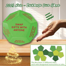 Christmas Toys 2025 Santa Claus Polygonal Exchange Gift Dice Green 1pcs