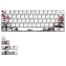 Neuheit Allover Dye Subbed Plum Blossom 71 Key Profile Keycap für GH60 RK61 ALT61 Anne PRO2 GK61 GK64 Dz60 Keycaps,JP