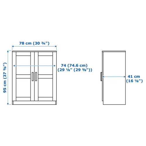 IKEA BRIMNES Cabinet White 78x95cm 2