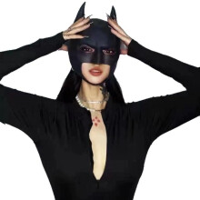 (Batman hood) Batman Mask Full Face Headgear Halloween Cosplay Prop for TikTok Live Streaming