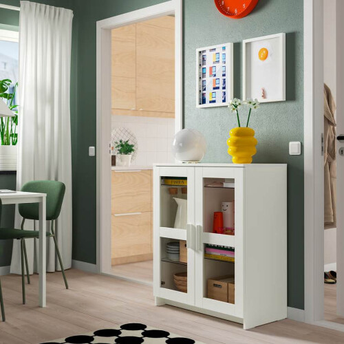 IKEA BRIMNES Glass Cabinet 78x95cm