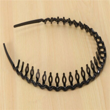 5X Plastic Teeth Comb Hairband Hair Hoop Headband Black for Woman
