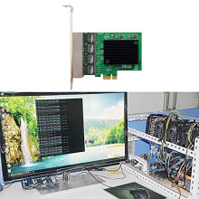 PCIE Netzwerk Karte PCI-E X1 4 Port Gigabit Ethernet Server Netzwerk Karten Adapter für Love Fast Sea Spider ROS Soft Router