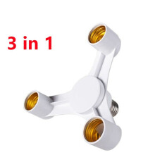2X 3In1 E27 to E27 Extended LED Lamp Bulbs Socket Splitter Adapter Holder High Quality for Photo Studio Photography