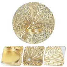 Golden Round Hanging Candle Tray Plate Decorative Candleholder