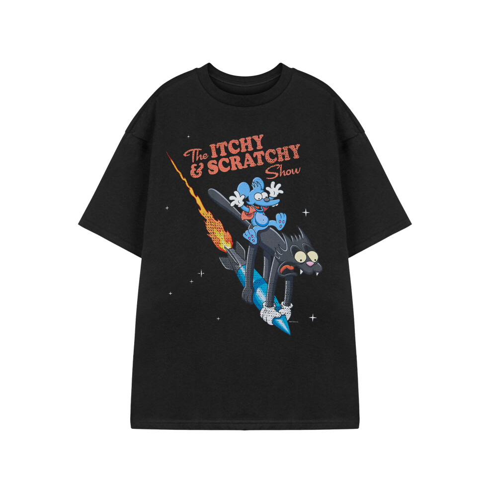 The Simpsons (X-Large) Short Sleeved T-Shirt (Mens Black)
