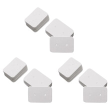 150PCS Small Blank Paper Ear Studs Earring Display Cards Price Label Tag Jewelry Cards Holder, 3.5 X 2.5cm (White)