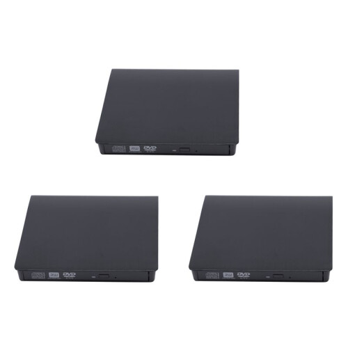 3X USB 3.0 Mobile External Case for 12.7mm  CD DVD BD-ROM BD-RE Drive BK Useful