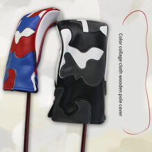Golf Headcover Soft Plush Lining Dustproof Fit Square Mallet Putters PU Black No. 1