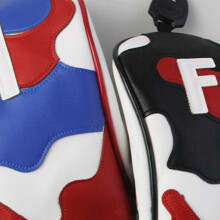 Soft Plush Lining Dustproof PU Leather Texture for Square Heel Shaft Putters Red No. X