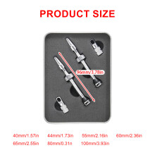 40/44/55/60/65/80/100mm Valves Stem with Cores Removal Tool Set, Aluminum Alloy Grey 55mm