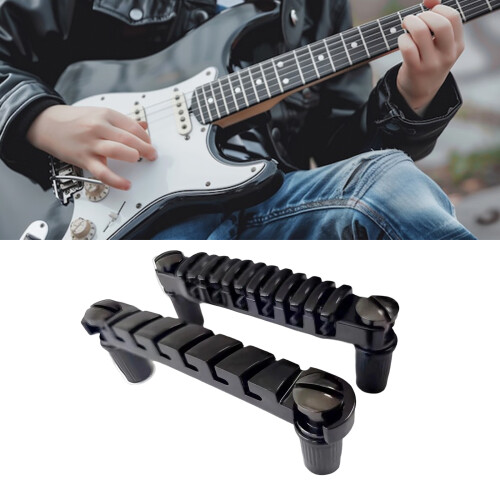 Quik Change Bridge Tailpiece Replacement Electric Guitar Bridge Tailpiece Black 2
