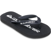 (11.5K, Black) Quiksilver Kids Java Wordmark Flip Flops
