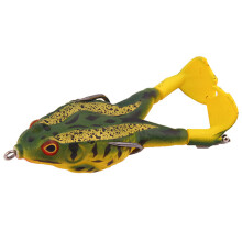Double Propeller Silicone Soft Baits Topwater Frogs Fishing Lures Swimbait Tan 13.6 grams