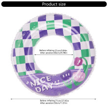 Glitters Rainbows Swim Tube Rings Inflatable Fishes Tail Adult Sequin checkered pin