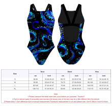 Womens Swimsuit Push Up Swimwear 1 Pc Bathing Suit Flower Printed Swimming Pattern 7 L