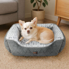 Skylos Pet Dog Cat Calming Bed Comfy Puppy Fluffy