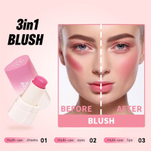 Hydrating Cream Blush Stick For Cheeks And Lips Waterproof And Easy To Blend 1