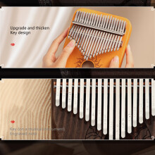 Small 17/21 Keys Wood Thumb Piano Portable Pocket Finger Piano Enduring Blue 21 sounds