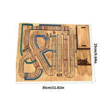 Interactive Cribbage Wars Strategy Game Set Historical Wood Board for Parties