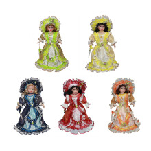 Lovely Triangel Porcelain Doll Ornament For Couples Friend Or Home Enthusiasts Light Green