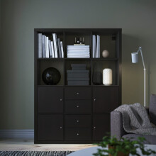 IKEA KALLAX 12 Cube Unit with 6 Inserts 112x147