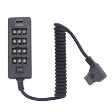Dtap Splitter Kabel mit Power Schalter D-Tap für V-Mount V Verriegelung, Gold Mount Batterie ein 3P X 4 Buchse und USB Port