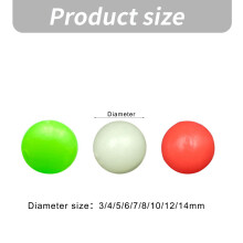 1000Pcs/set High Brightness Fishing Glow Beads For Night Fishing Angling Green soft 14mm