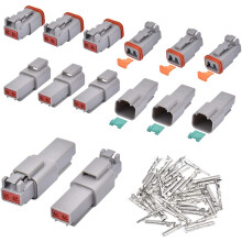 Elektrischer Kabel Stecker 8 SäTze 2 Pin 16-20 AWG Wasserdichte Versiegelte Auto Graue Stecker und Buchsen Anschluss Stecker