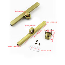 Replacement Accessories Turn Clasp For Bag Making And Repair Professionals Gold
