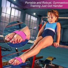 1Pair Sticky Toes for Gymnastics Ankle Strap for Tumbling Trainer Stretch Back Rose red