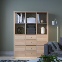 IKEA KALLAX 12 Cube Unit with 6 Inserts 112x147