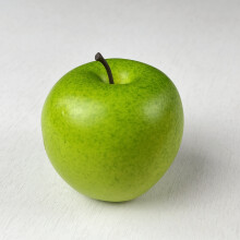 (6.3cm green) Simuliertes Apfelmodell, roter Apfel, grüner Apfel, gelbe Heimdekoration