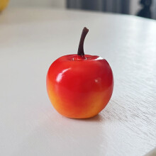 (3.5cm red and yellow) Simuliertes Apfelmodell, roter Apfel, grüner Apfel, gelbe Heimdekoration