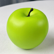 (8cm green) Simuliertes Apfelmodell, roter Apfel, grüner Apfel, gelbe Heimdekoration