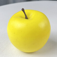 (8cm yellow) Simuliertes Apfelmodell, roter Apfel, grüner Apfel, gelbe Heimdekoration