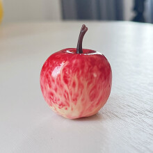 (3.5cm pink) Simuliertes Apfelmodell, roter Apfel, grüner Apfel, gelbe Heimdekoration