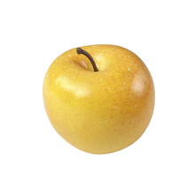 (5.4cm yellow) Simuliertes Apfelmodell, roter Apfel, grüner Apfel, gelbe Heimdekoration